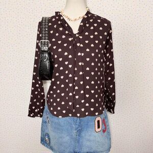 Loft-petite Women's Brown Blouse